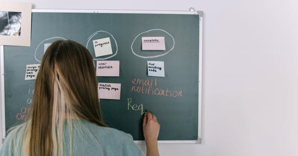 プロジェクトチームでGemini AIを活用してメール連携を効率化するイメージ