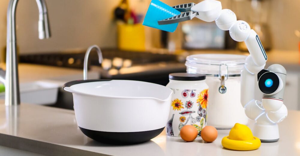 OpenClawがパソコンやチャットアプリを駆使して、YouTube台本の作成やスケジュール管理、ファイルの整理などの多種多様なタスクを自動でこなしている様子を表現したイメージ画像です。